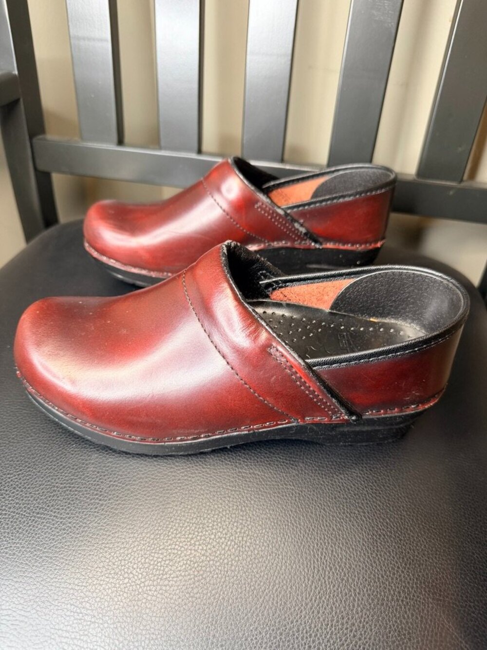 Dansko Shoes Leather Slip On Casual Brown Clogs Work Comfort Nursing 39